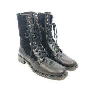 Aquatalia Brigitta Suede/ Leather Lace-up Boot
